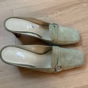 Franco Sarto Mint Suede Heels